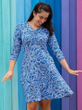 Princess Awesome Ancient Imprint Paleo Paisley Dress 16-18